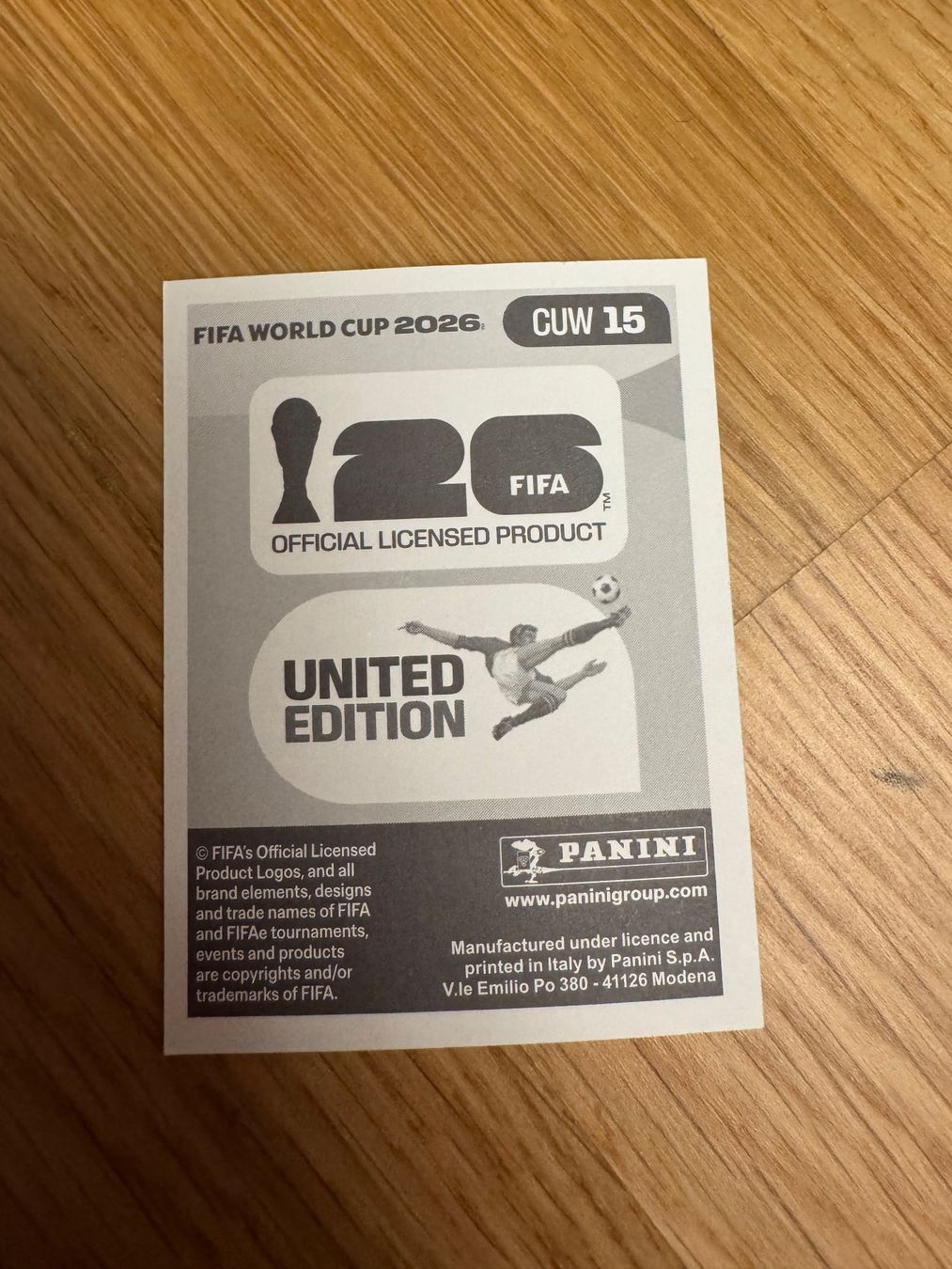 Panini Carte collezionabili: CUW 15 Panini FIFA World Cup WM 2026 – Nuovo e nell'imballaggio originale da Zürich venduto da wtpooh 1