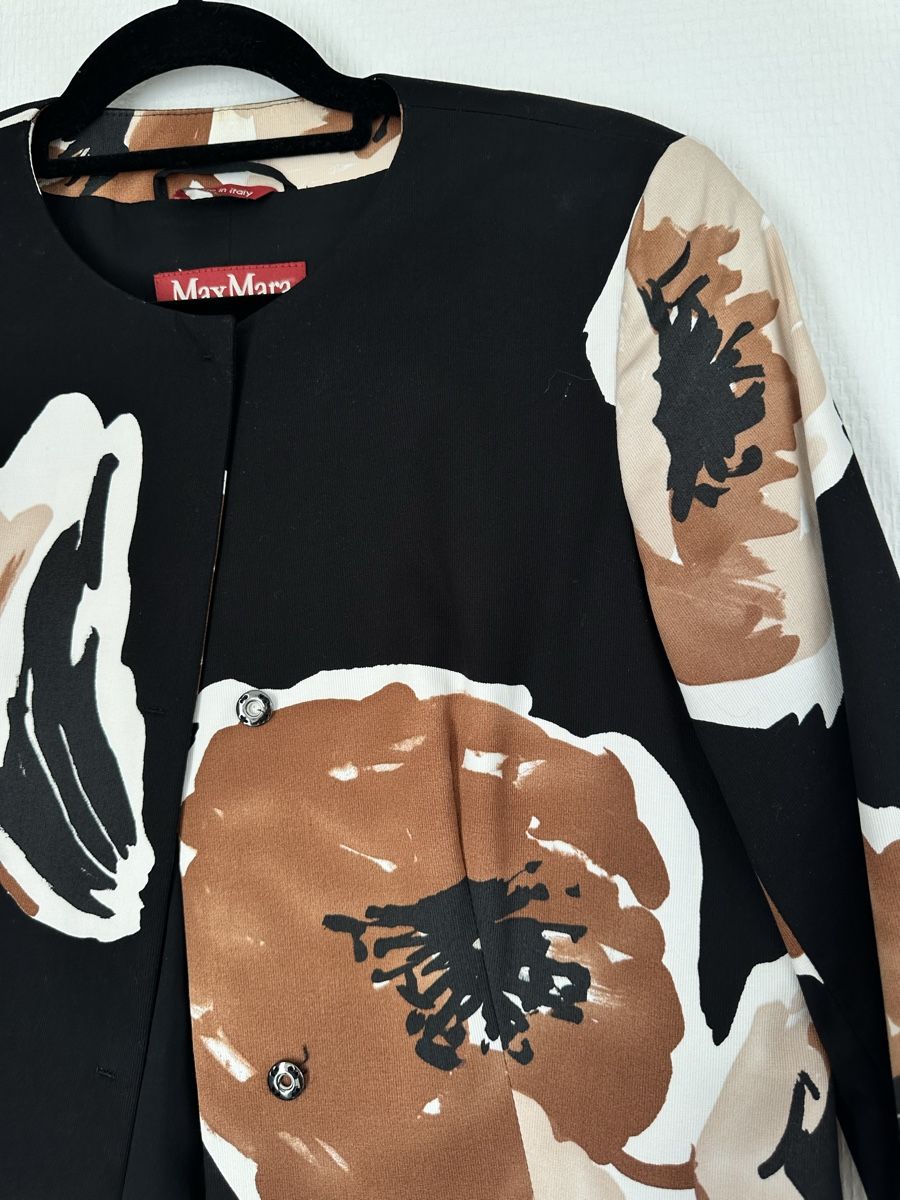 Max Mara Cappotti: Blazer Max Mara mit Blumenmuster - Grösse 38  – Usato da Lenzburg venduto da selabella 3