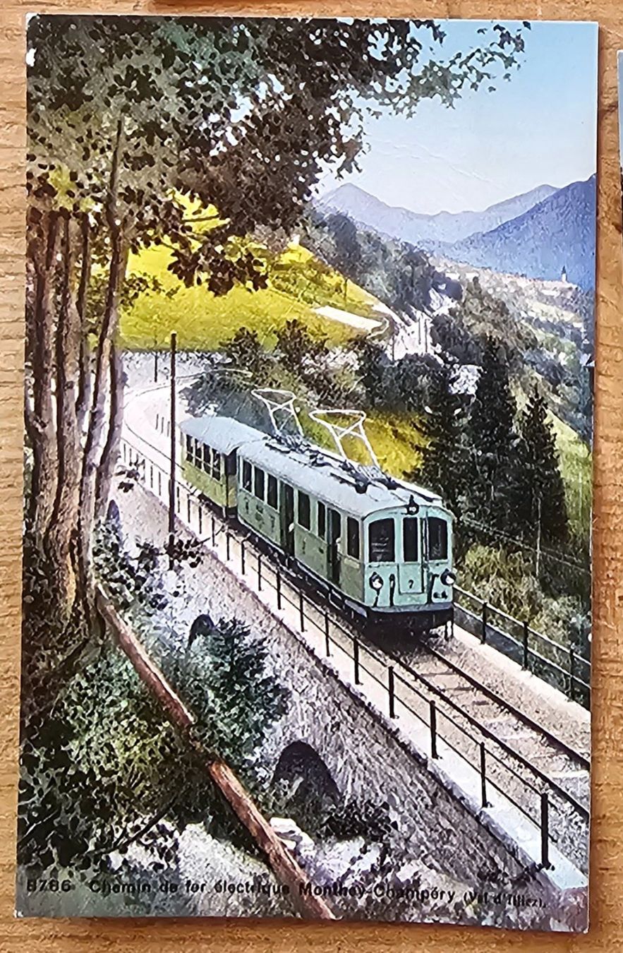 Cartes postales: Chemin de fer électrique Monthey - Champéry, non circ. – D'occasion à Les Valettes par Nuba1