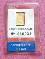 CREDIT SUISSE - 1 GRAMM - N° 60034