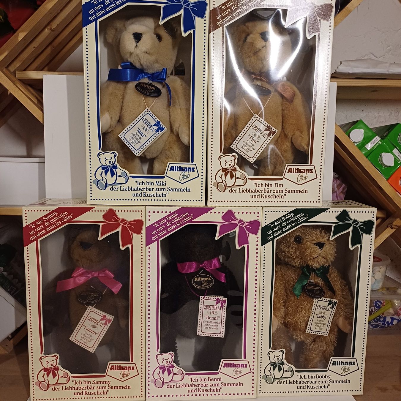 Spielzeuge: Lot de 5 ours de collection Althans édition limitée ! – Neu und originalverpackt aus Villeneuve VD von vog_yc5s