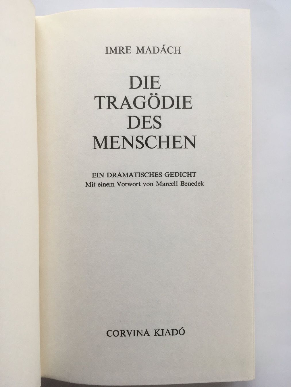 Libri: Die Tragödie des Menschen; Imre Madach – Usato da Grenchen venduto da Kogi7 3