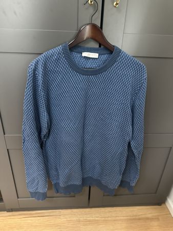 Herren Pullover blau 100% Baumwolle XL