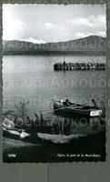 AK sw Nyon VD Barque au port et le Mont-Blanc pas loin≈ 1963