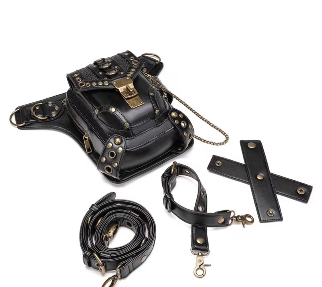 Borse: Retro Gothic Kunstleder Tasche schwarz  – Nuovo (secondo la descrizione) da Felben-Wellhausen venduto da PinkTiger8 2