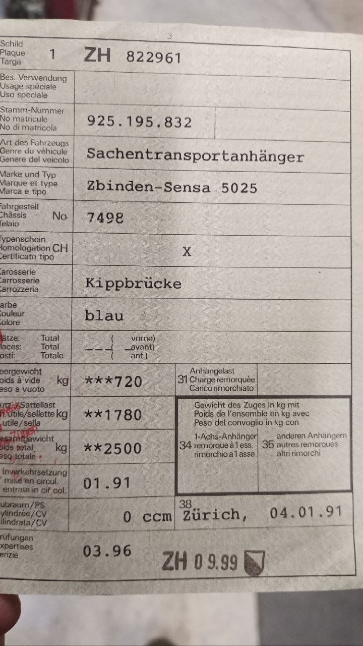 Camions-bennes: Zbinden Kipper – D'occasion à Turbenthal par ovo007 4