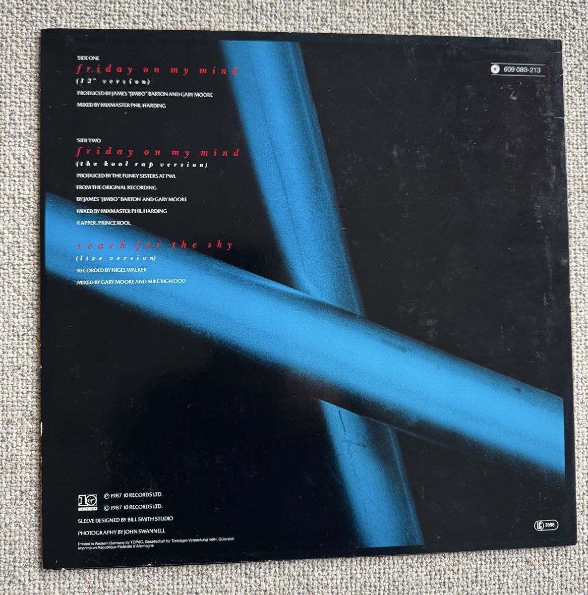 Dischi in vinile: Gary Moore - Friday on My Mind - 12" Maxi - 80s – Usato da Rorbas venduto da BlackstarRecords 1
