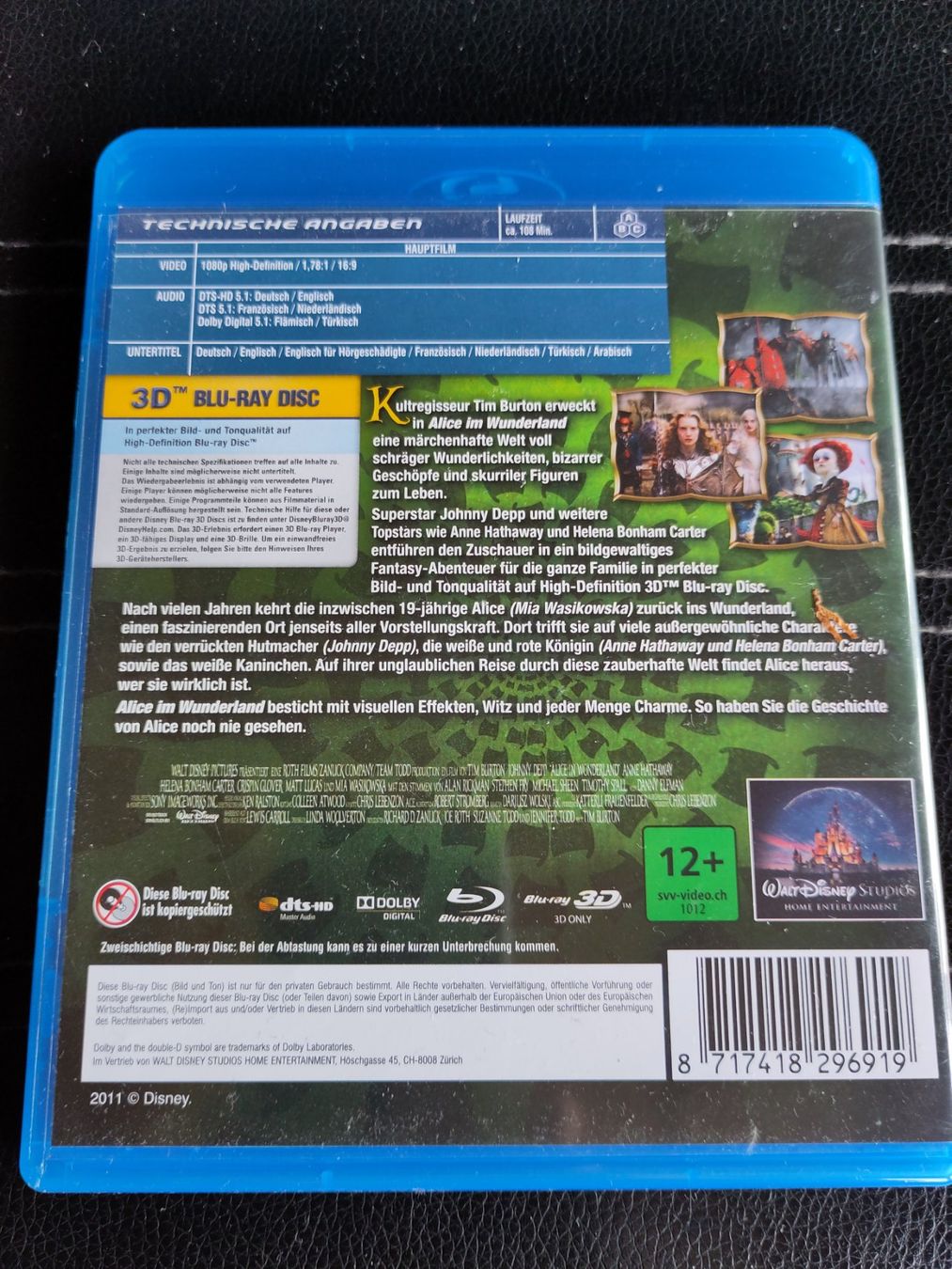 Tutti i DVDs: Alice im Wunderland 3D Blu-Ray – Usato da Trin venduto da ske-ske 1