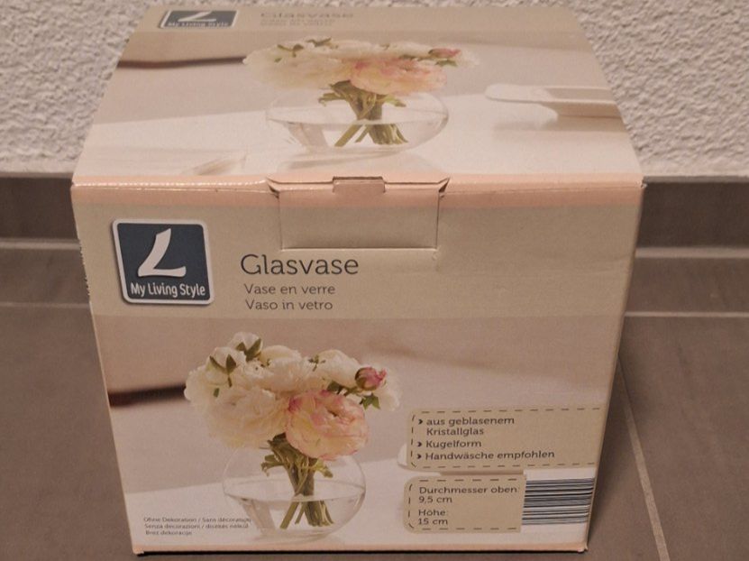 Vasi & Recipienti: Runde Glasvase mit Originalverpackung – Nuovo (secondo la descrizione) da Märstetten venduto da activemember 5