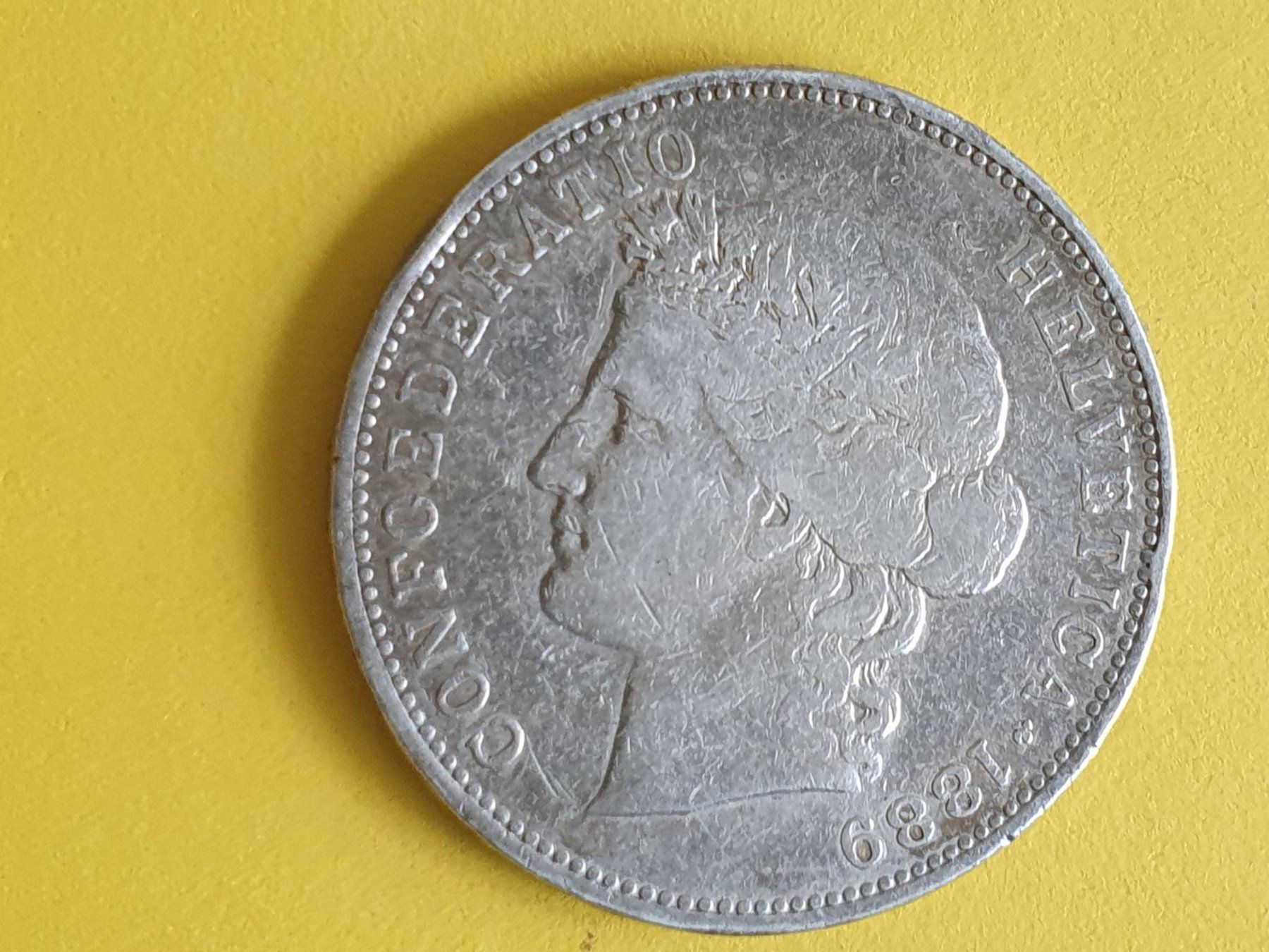 Tutti le monete: 5 Franken 1889 B -  *** Silber ( Poste > A+) – Usato da luzern venduto da Jrouge