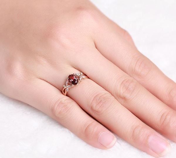 Anelli: 0.8 ct Turmalin/Diamant Ring 18 kt Gold – Nuovo (secondo la descrizione) da Arbon venduto da Helmuth 5