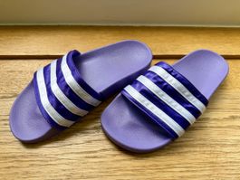 Adidas Adiletten 💜 seltenes Modell in Lila Satin ✨ Gr 39