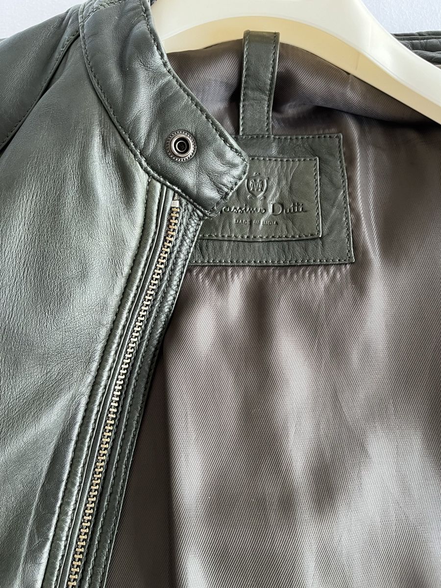 Massimo Dutti Giacche: Massimo Dutti Lederjacke, grün, Gr. M, Herren – Usato da Zug venduto da Nickwalks999 4