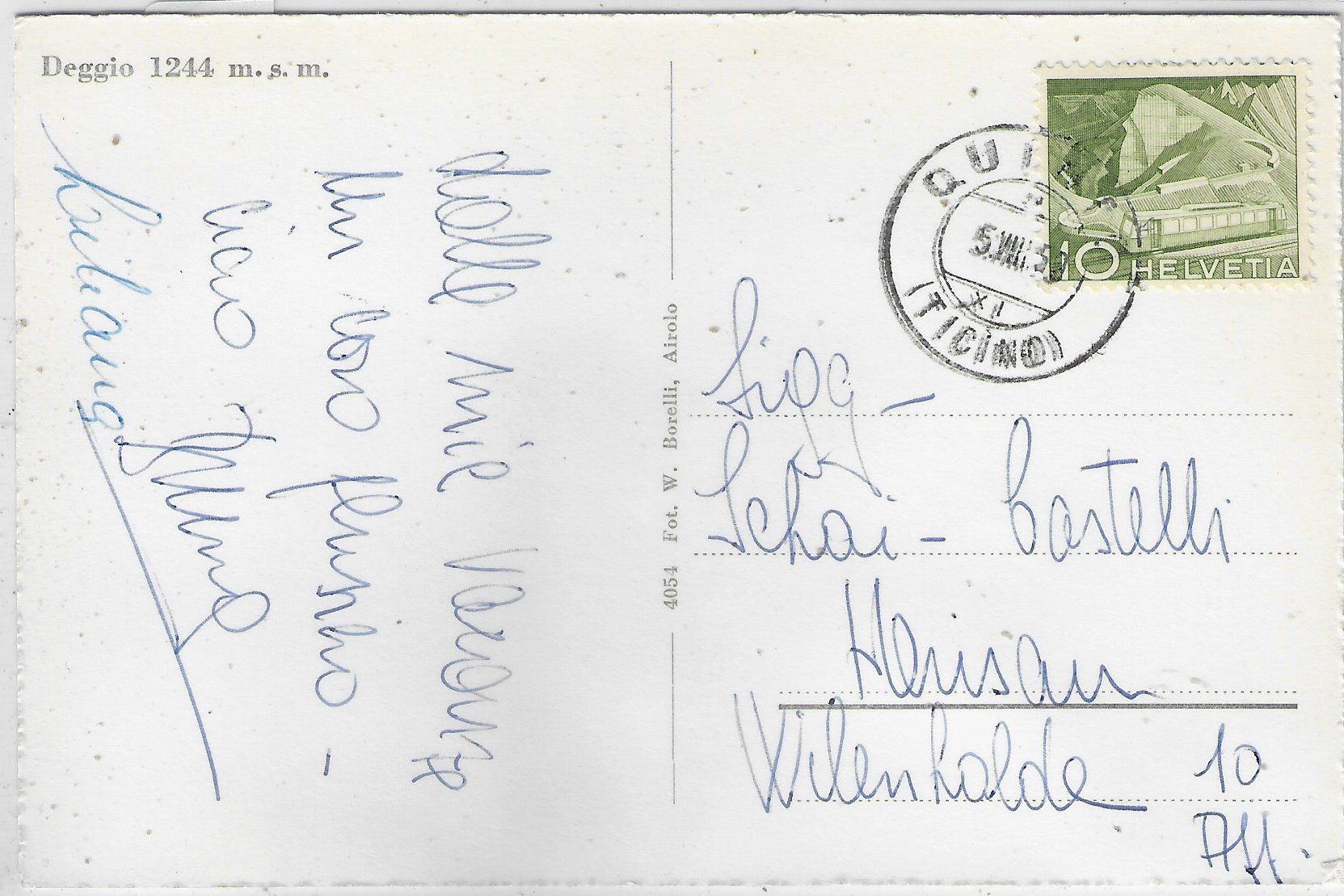 Cartoline postali: Deggio - Vue generale – Usato da Ettingen venduto da Kartenplanet 1