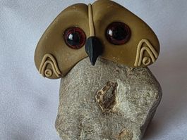 Eule Figur Naturstein Handgemacht einzigartig Sie Foto
