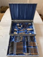 SERZ Solingen 18/8 Besteckset Golddekor im Koffer