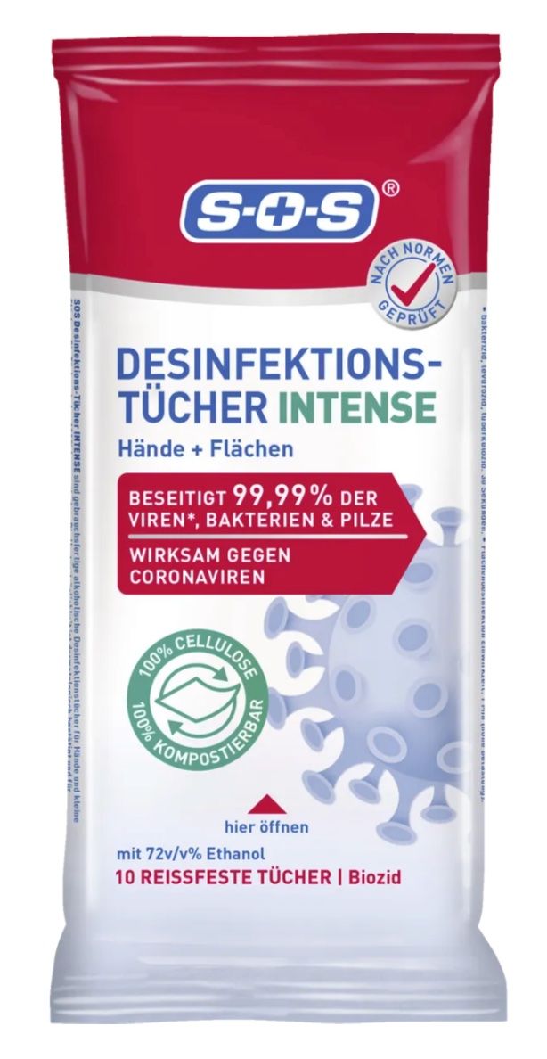 Pulizia & Igiene: SOS Desinfektions-Tücher Intense – Nuovo e nell'imballaggio originale da Bülach venduto da StoreInShop.com