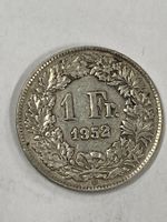 SVIZZERA 1 FR MONETA IN ARGENTO 1952 usata - circolata