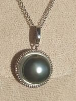 ✨ Tahiti Perle 13mm 💎 echte Zuchtperle Edelstahl elegant