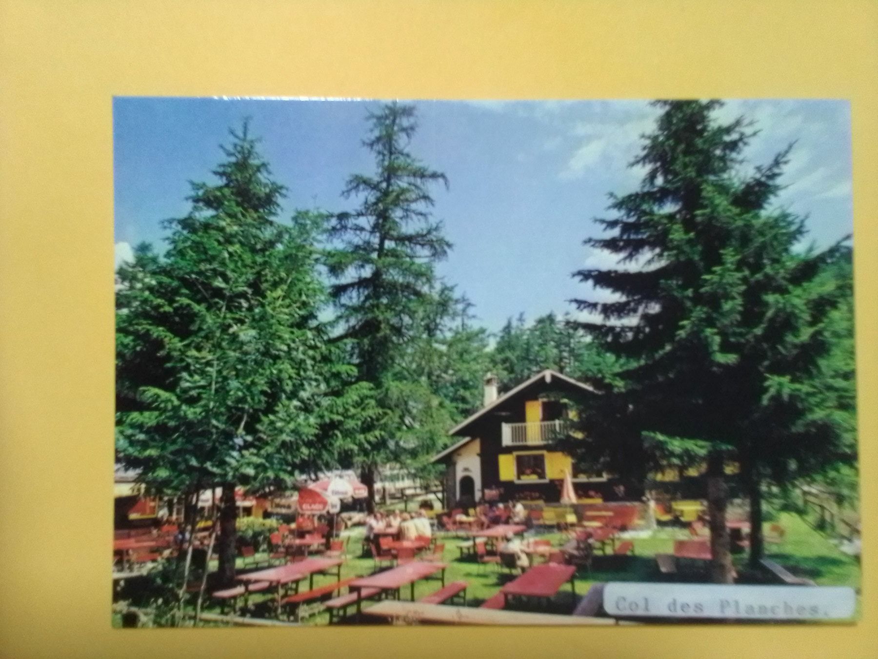 Ansichtskarten: Martigny Wallis Col des Planches Restaurant Garten – Gebraucht aus Küttigen von Melisch1000