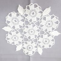 Makramee-Häkeldeckchen - Napperon en macramé-crochet