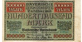 Bayrische Notenbank 100000 Maark 15.06.1923 SS++-VZ