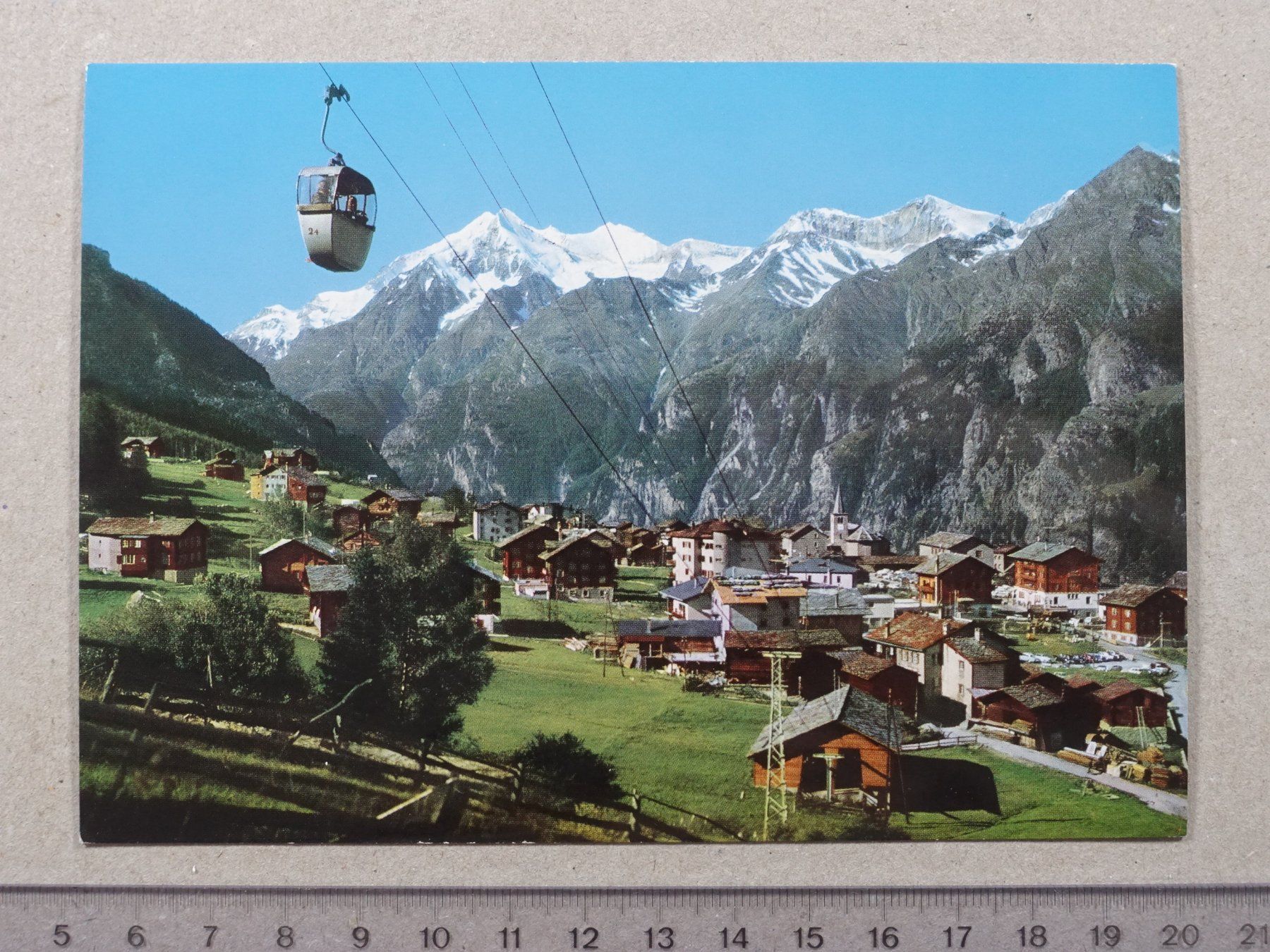 Cartoline postali: Grächen, Sesselbahn n. Hannigalp – Usato da Lenzburg venduto da fh1
