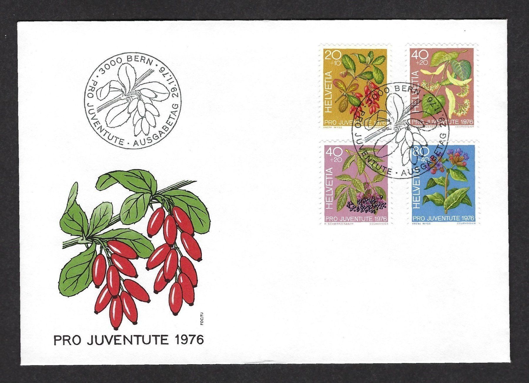 Alle Briefmarken: Pro Juventute 1976, Ersttagsbrief – Gebraucht aus Luzern von Einh0rn