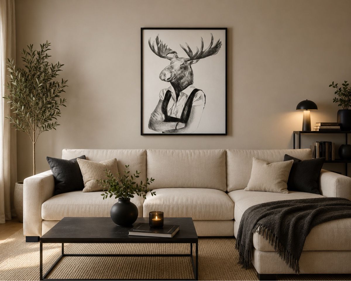 Foto & Immagini: Bild Rentier Elch neu 50x40 cm – Nuovo e nell'imballaggio originale da Hausen AG venduto da Feel_pink