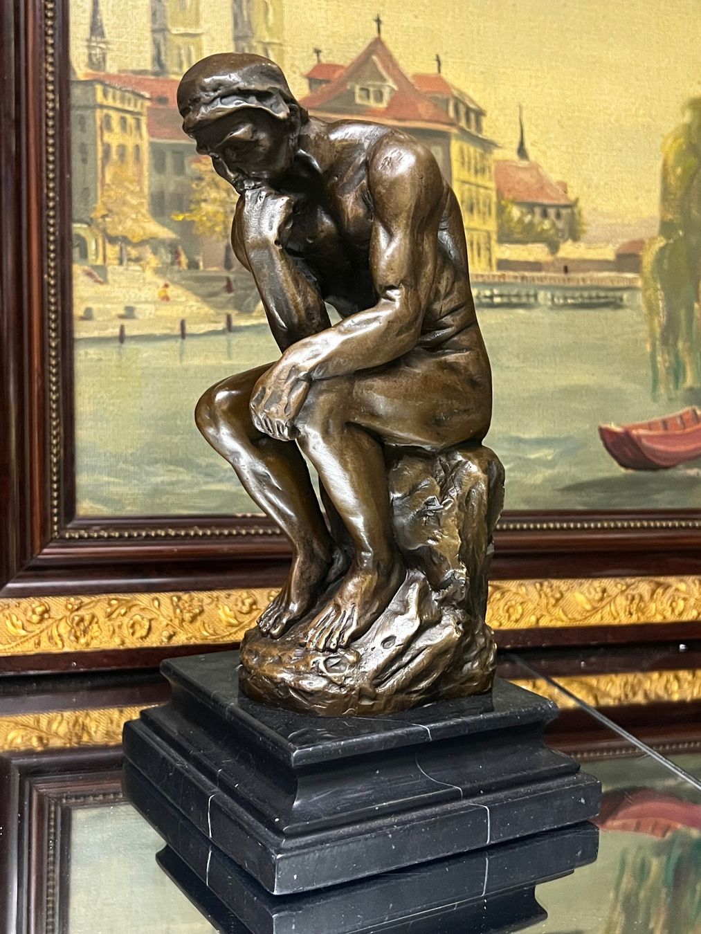 Sculture & Statue: Wunderschöne Bonze Figur "Der Denker" – Usato da Oberengstringen venduto da Cici7 2