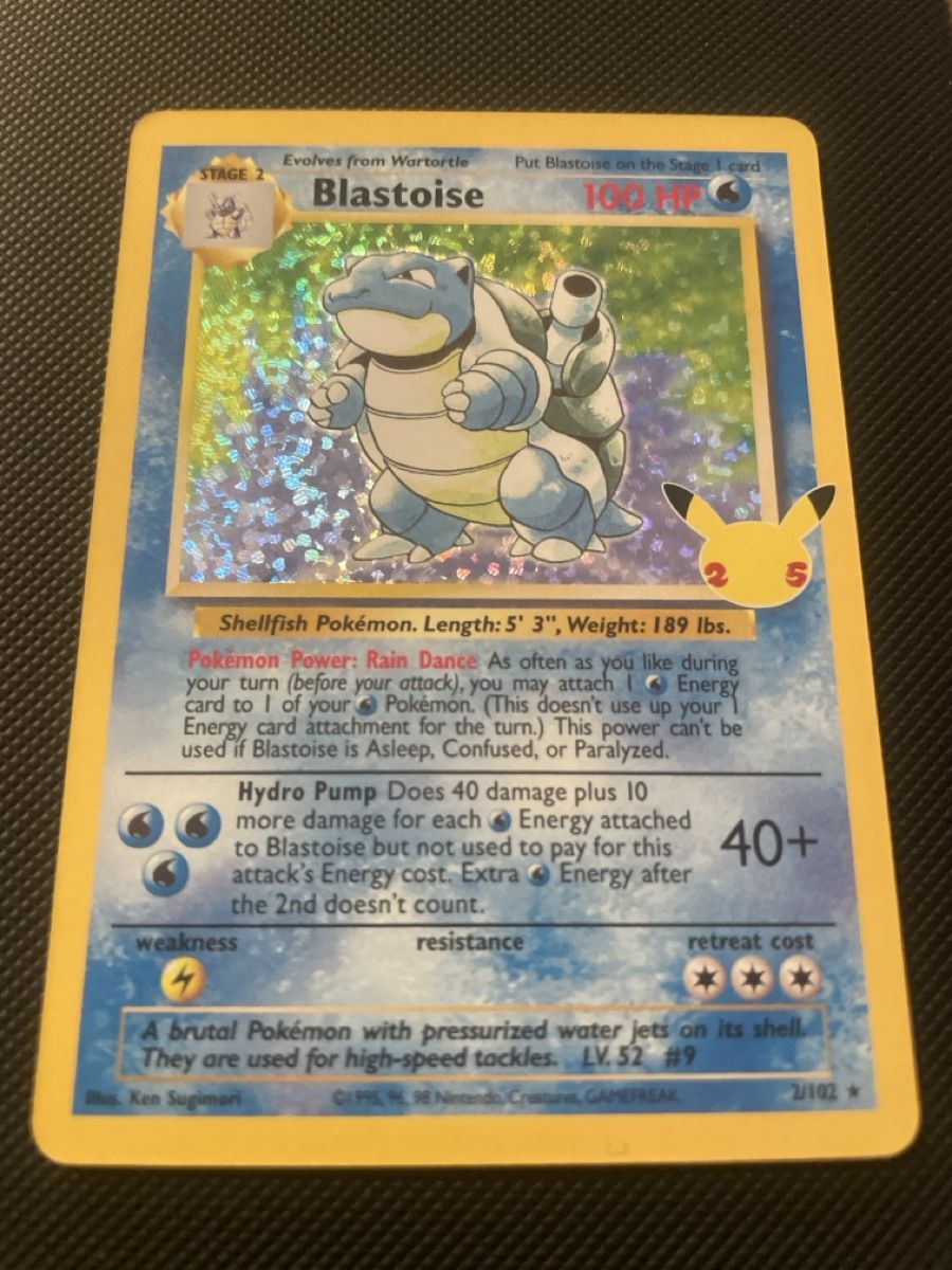 Pokémon Carte collezionabili: Pokemon Blastoise Celebration 25th – Nuovo (secondo la descrizione) da Bellach venduto da Pokemam