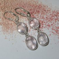 Ohrringe ROSENQUARZ * 925 Silber
