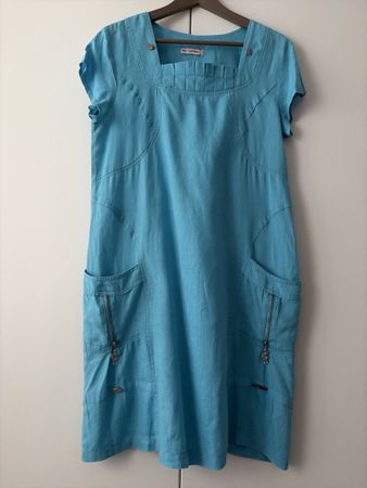 Kleid kurzarm blau Grösse M guter Zustand