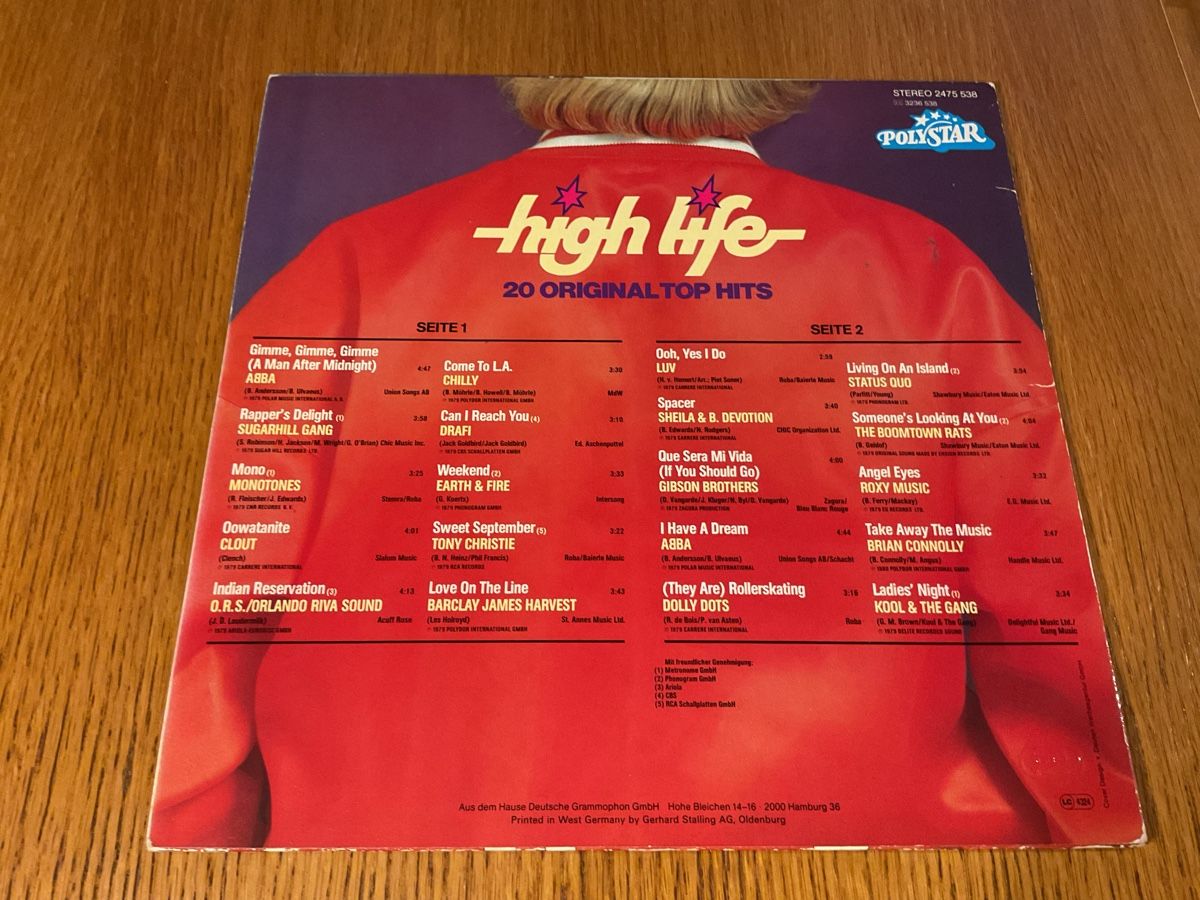 Dischi in vinile: Polystar High Life 20 Top Hits Vinyl LP 257538 – Usato da Steinach venduto da Quarkie 1