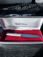 Stylo plume Waterman argenté/turquoise boîte incluse