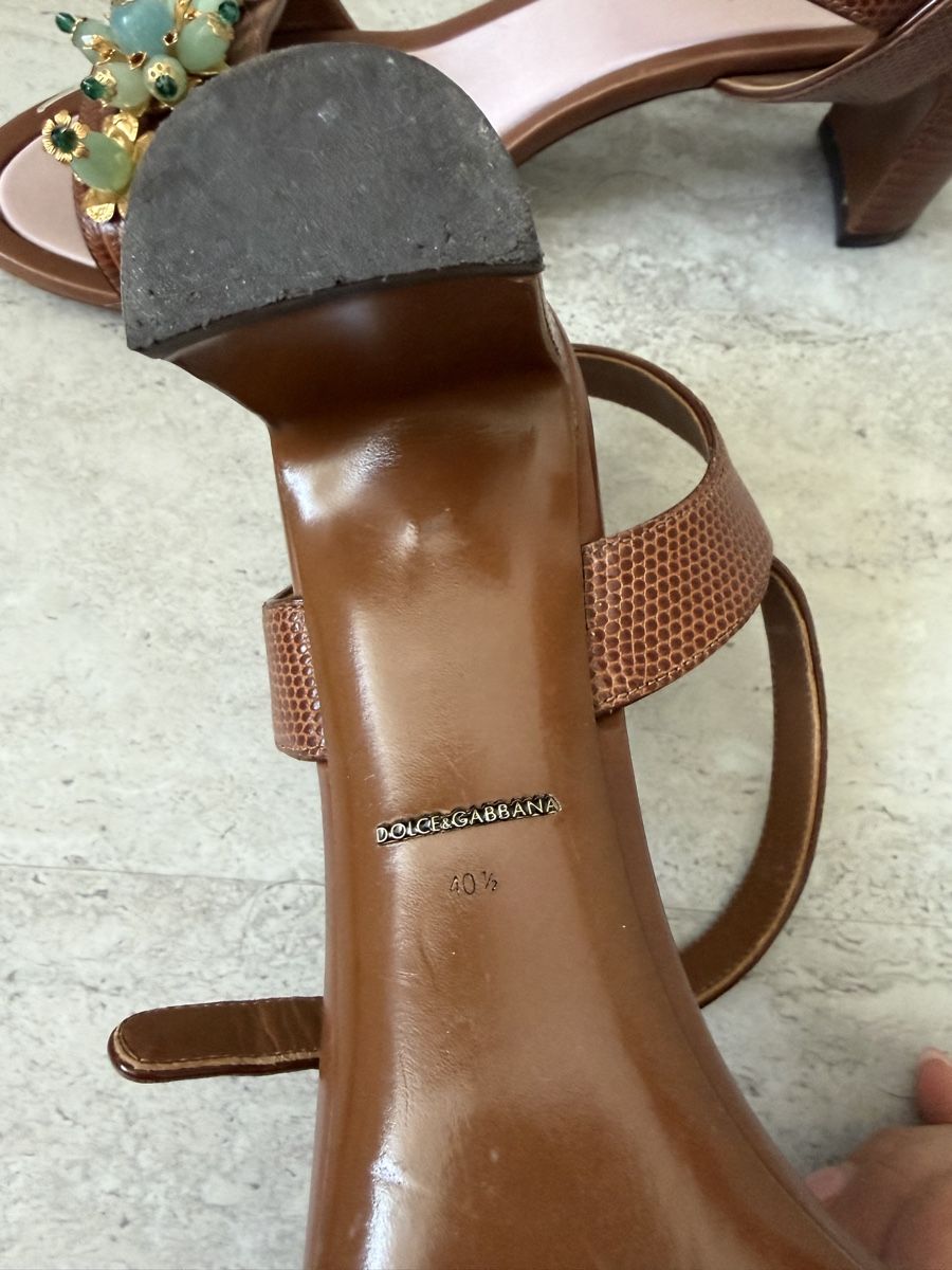Dolce & Gabbana Scarpe da donna: Dolce & Gabbana Sandals Brown Size 40 – Usato da Kirchberg SG venduto da deeann 4