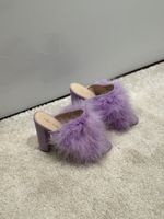 Public Desire Lila Feder Mules, Gr. 38, Neu