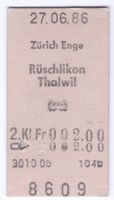 Billette Zürich Enge – Rüschlikon - Thalwil