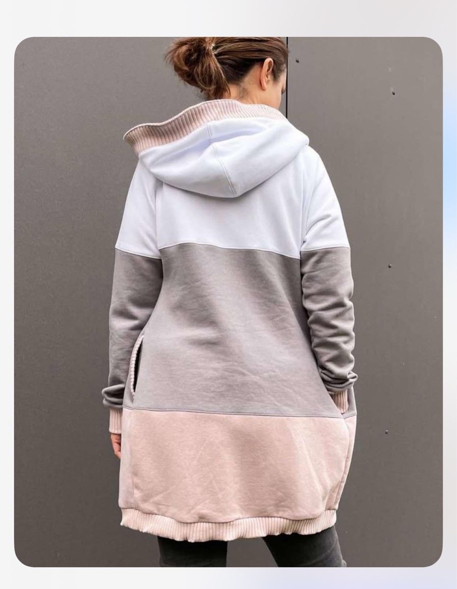 Giacche: Long Hoody Jacke Gr 36/38 mit Colour Blocking – Nuovo (secondo la descrizione) da Mörschwil venduto da Mibasel 1