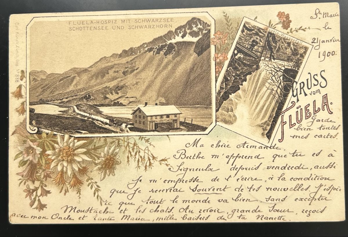 Cartoline postali: Gruss vom Flüela Litho – Usato da Horw venduto da Tellbub