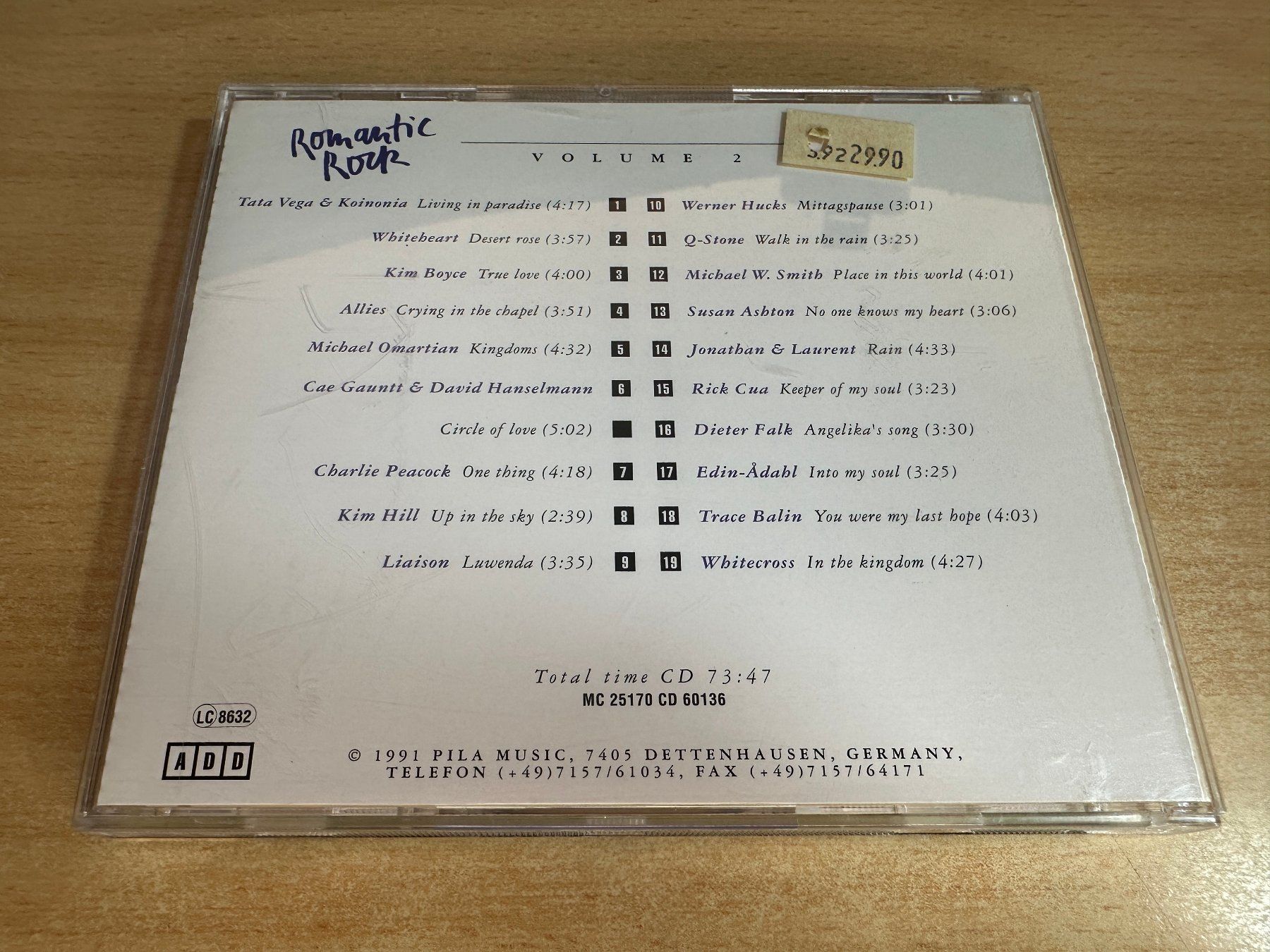 CD: P1 Various – Romantic Rock Volume 2 – Usato da Rikon im Tösstal venduto da Alpenmutz 1