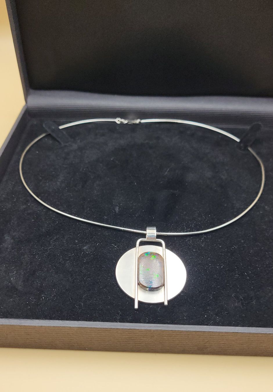 Catenine: Silber Collier mit Opal Anhänger, Goldschmiedearbeit – Usato da Wald ZH venduto da SwissPawnshop 7