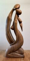 Holzskulptur Liebespaar