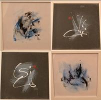 Lot de 4 acrylique sur papier de Andre Maitre (1946-2016)