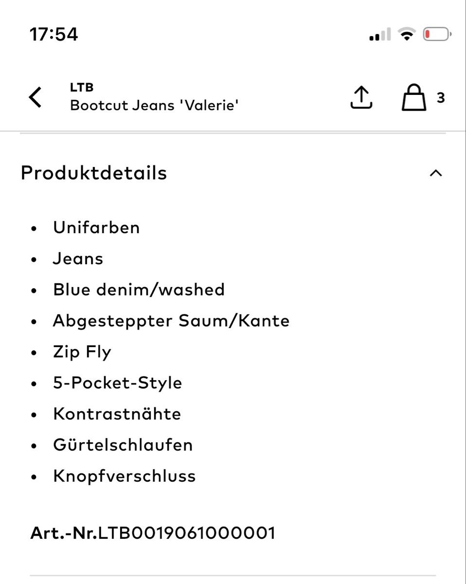 Jeans: Jeans Bootcut „Valerie“ 3x32 – Neu und originalverpackt aus Kriens von boramisch 2
