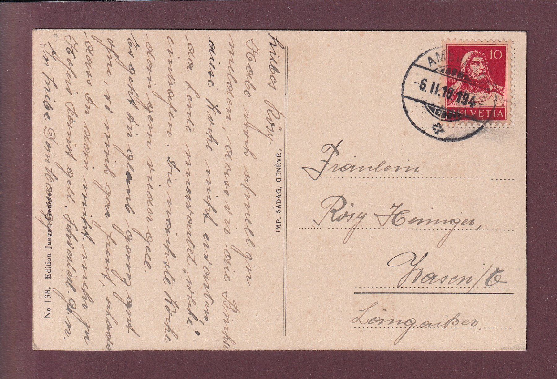 Cartoline postali: BROTKARTE / CARTE DE PAIN - 1918 – Usato da Pully venduto da nicecards 1