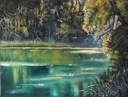 Landschaft am Rheindamm