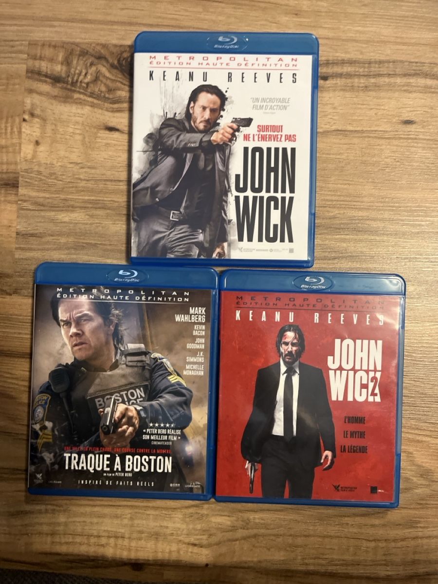 Tutti i DVDs: John Wick 1 et 2 et 7 autres BR – Usato da Riaz venduto da Palu22 1