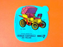 Autocollant Aufkleber, FIAT 1899, Banque Cantonale du Valais