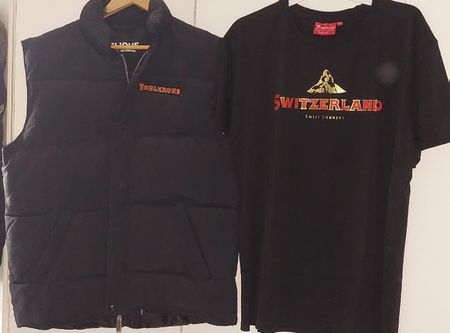 TOBLERONE SET COLLECTION/ SUISSE grandeur L t-shirt + GILET